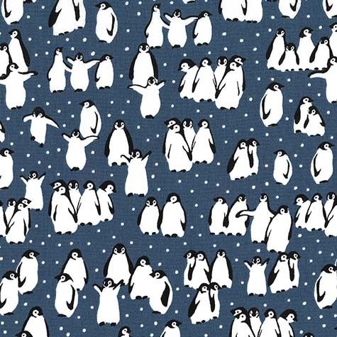 Winter Tails Chilly Penguins Celestial Penguin Christmas Festive Cotton Fab