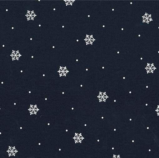 Winter Tails Snowbound Midnite Snowflake Navy Blue Snow Christmas Festive C