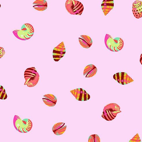 Tula Pink Zuma Sea Shells Glowfish Shell Beach Cotton Fabric