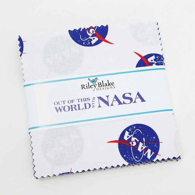 Out of this World with NASA Space Astronaut 42 Precut 5 inch Quilting Squar
