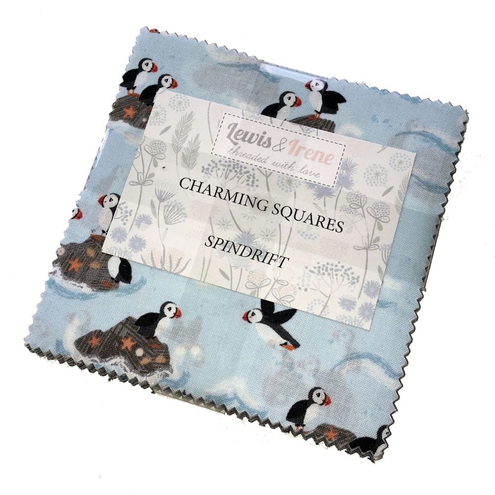 Lewis and Irene Spindrift Puffin Seaside Charm Square Quilting Squares
