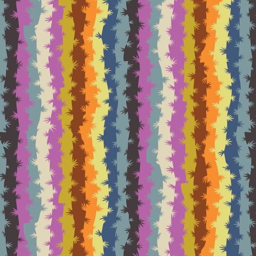 Horizons Grassy Mirage Moody Botanical Stripe Cotton Fabric