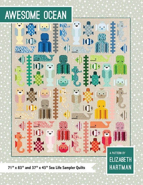 Elizabeth Hartman Awesome Ocean Quilt Pattern