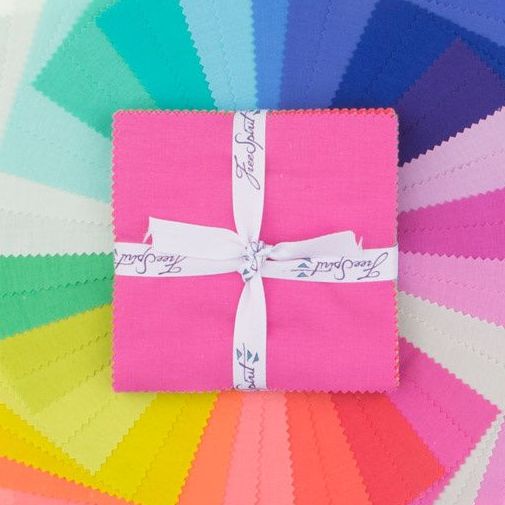 Tula Pink Designer Solids Plain Colours Coordinates 42 Precut 5 inch Square