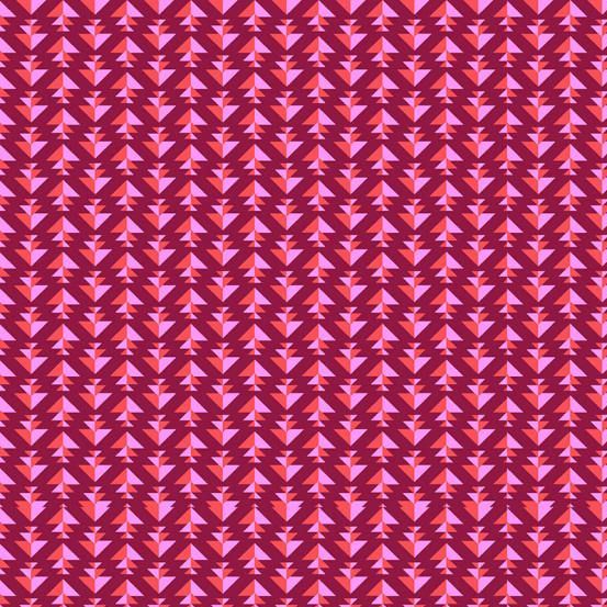 Splendor Positive Direction Cherry Arrow Triangle Geometric Cotton Fabric