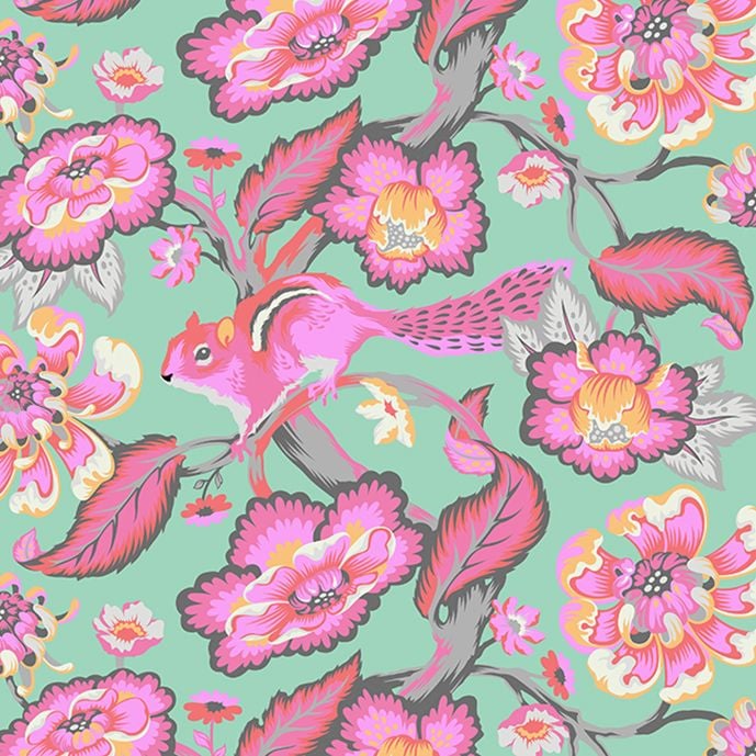Tula Pink Chipper Chipmunk Sorbet Cotton Fabric