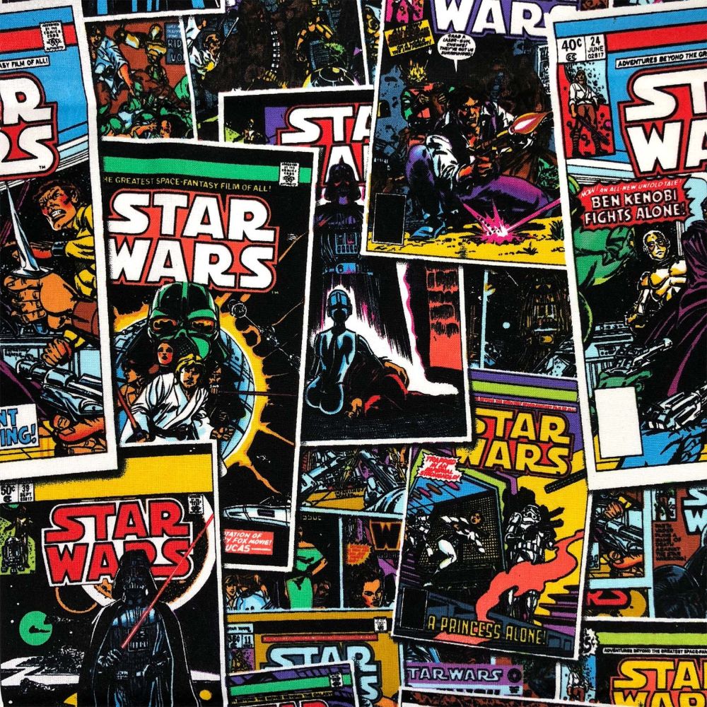 Star Wars Immortals Comic Books Darth Vader Boba Fett Obi Wan Kenobi Cotton Fabric