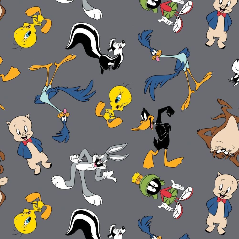 Looney Tunes Characters In Iron Warner Bros Classic Cartoon Cotton Fabric