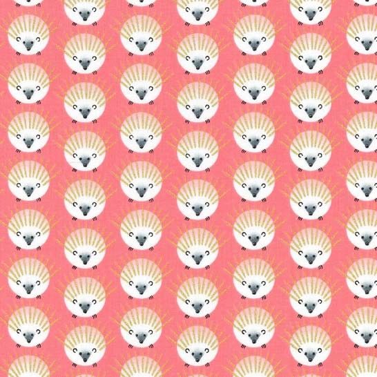 Quills Hedgehogs Glitter Critters Bubble Gum Hedgehog Metallic Gold Coral C