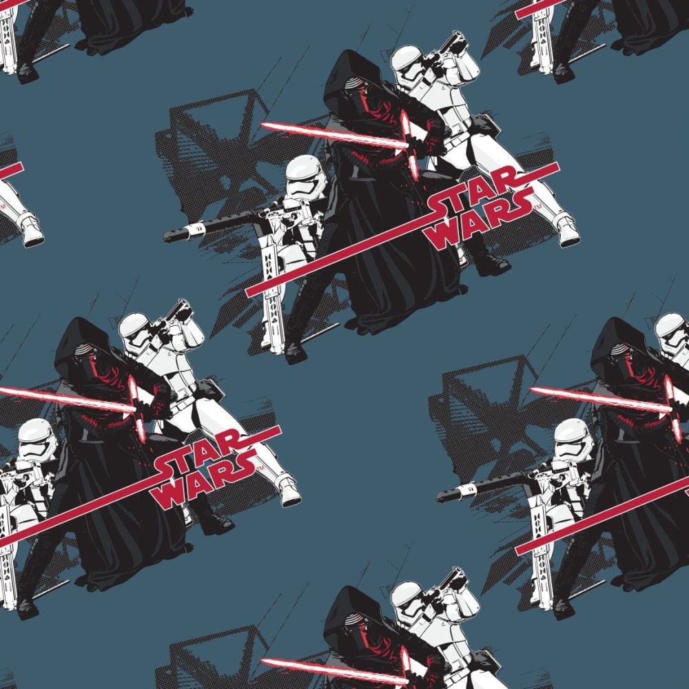 Disney Star Wars Imperial Midnight Kylo Ren Stormtrooper Cotton Fabric
