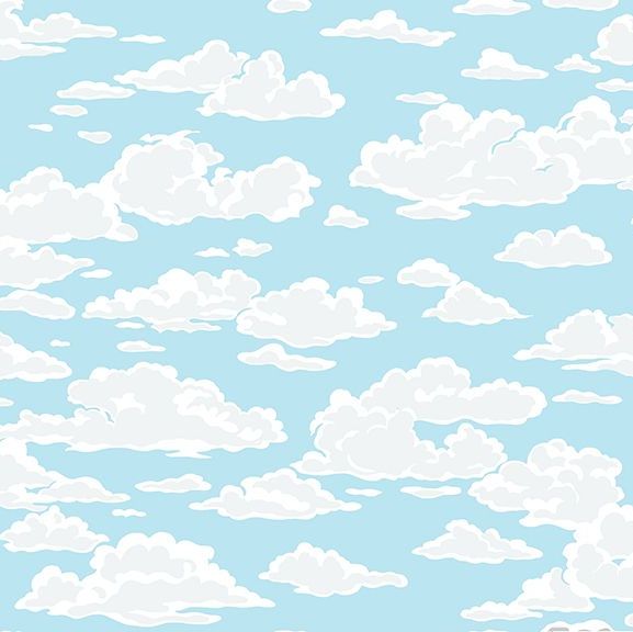 Sea Breeze Cloud Blue Sky Clouds Cloudy Skies Cotton Fabric