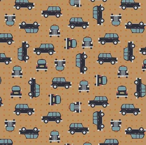 City Nights Black Cab Copper on Copper Geometric Metallic Rose Gold Car Tax