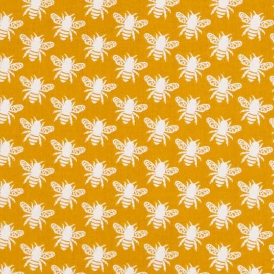 In The Meadow Honey Bee Gold Yellow Bees Cotton Fabric