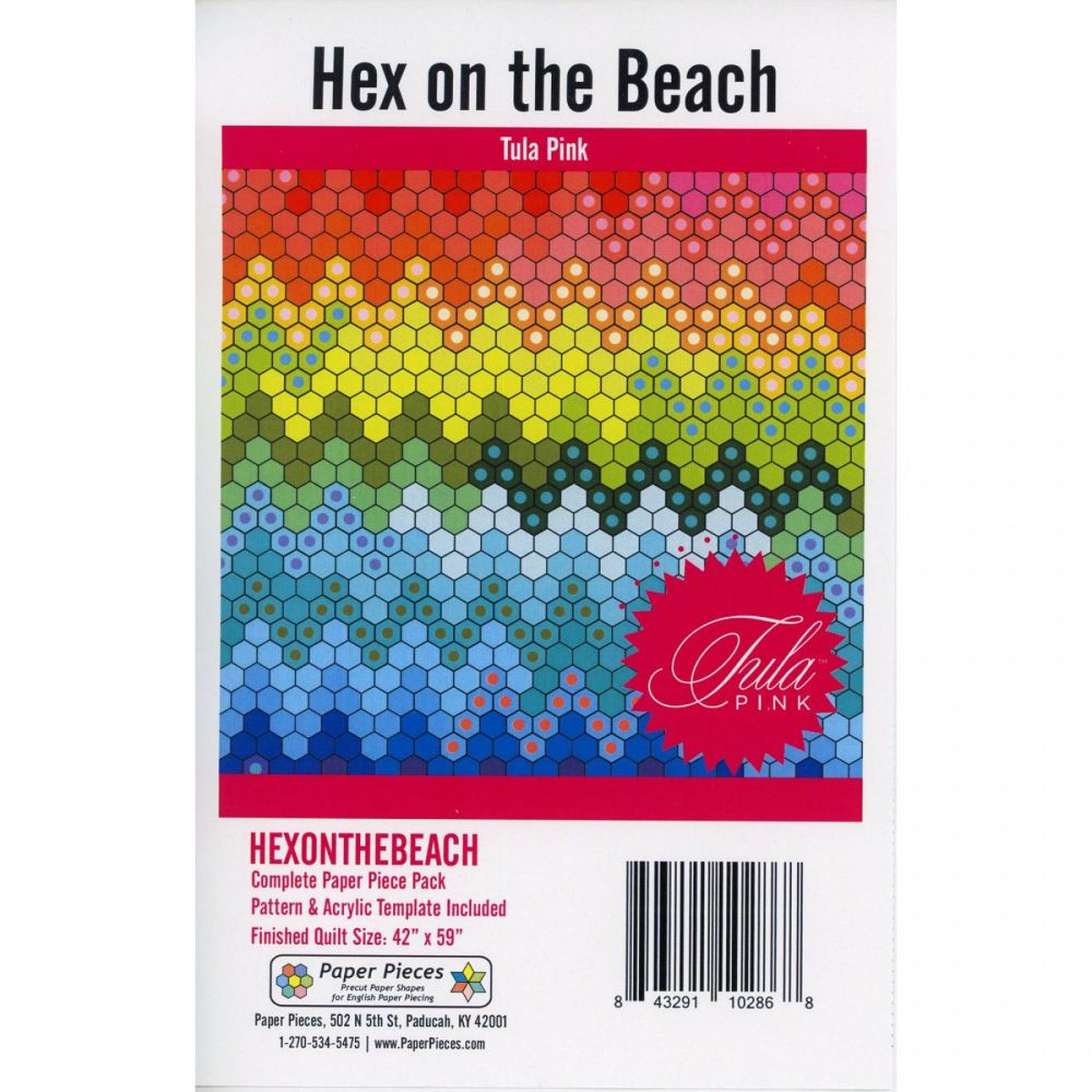 IN STOCK Tula Pink Hex on the Beach Quilt Pattern & Complete EPP English Pa