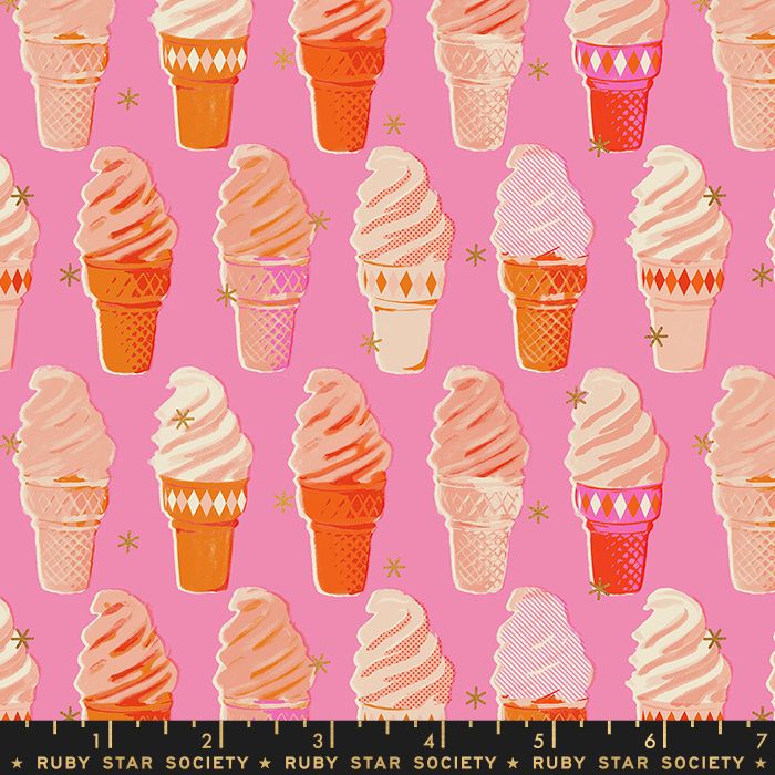 PRE-ORDER Social Ice Cream Bubble Gum Pink Ruby Star Society Icecream Cone