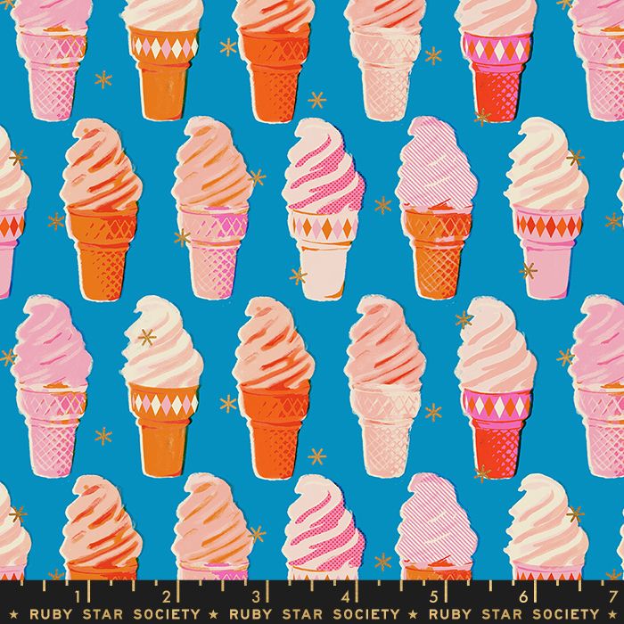 PRE-ORDER Social Ice Cream Bright Blue Ruby Star Society Icecream Cone Melo