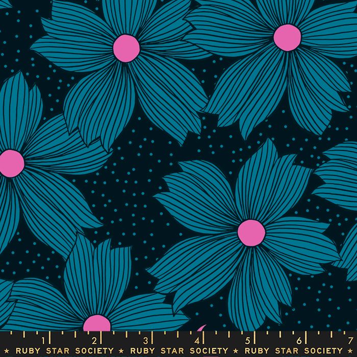 PRE-ORDER Crescent Night Bloom Teal Floral Flower Ruby Star Society Sarah W