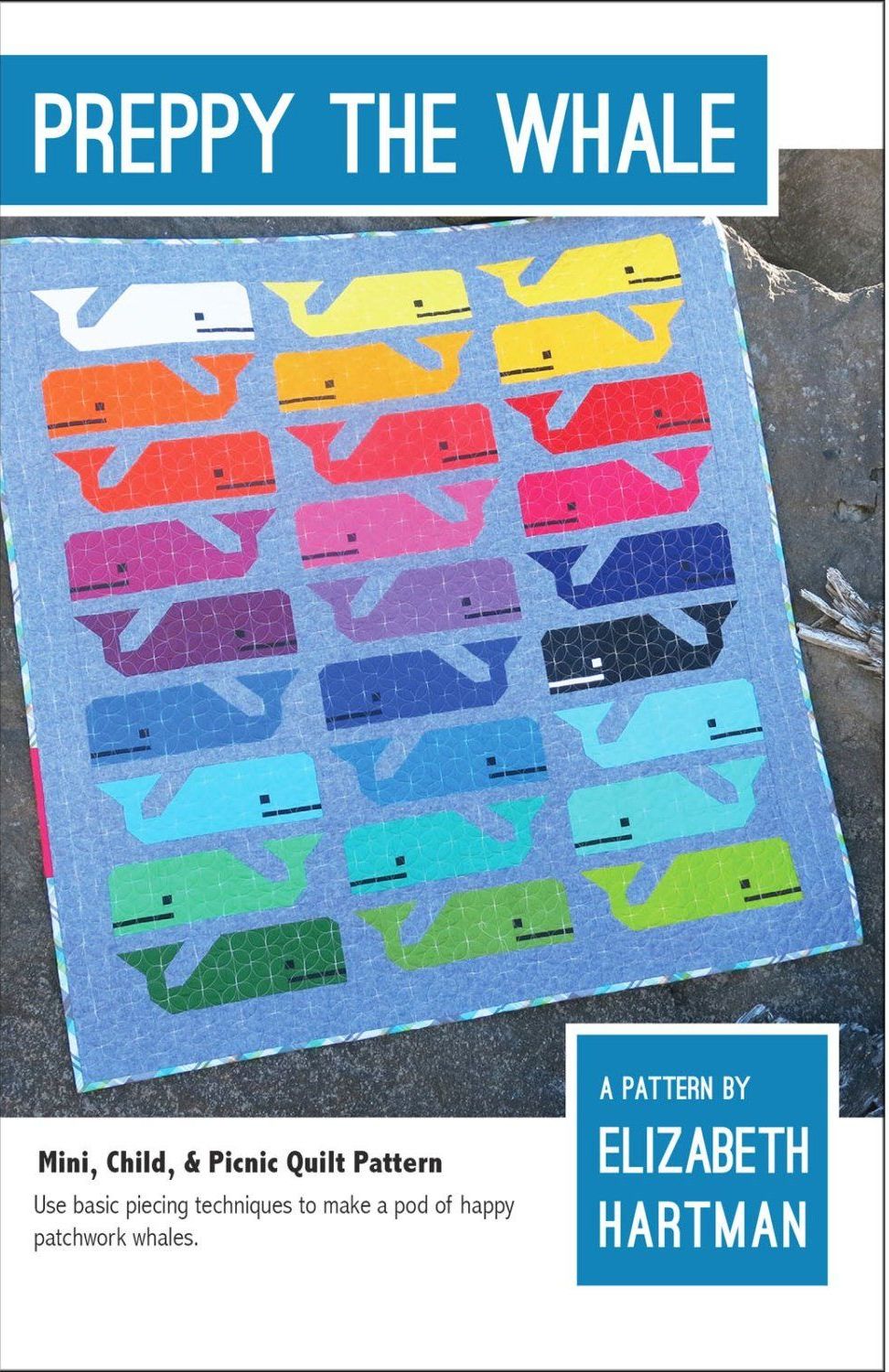 Elizabeth Hartman Preppy the Whale Quilt Pattern