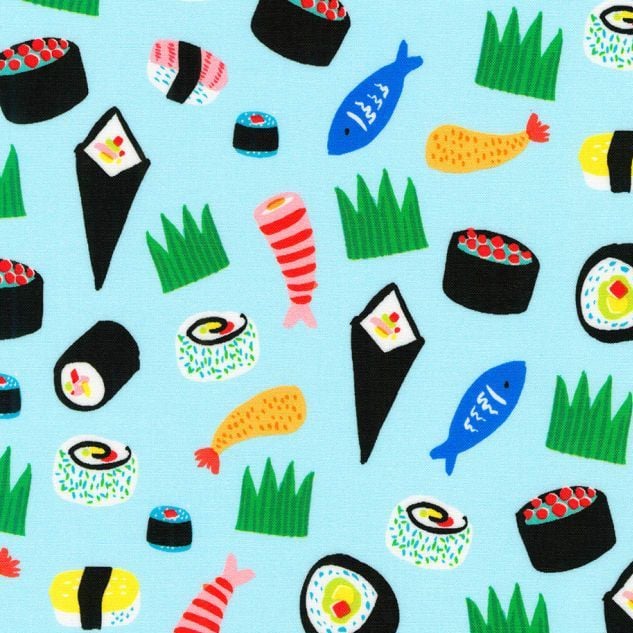 Hello Lucky Sushi Blue Ngiri Maki Fish Japanese Food Restaurant Eating Cott