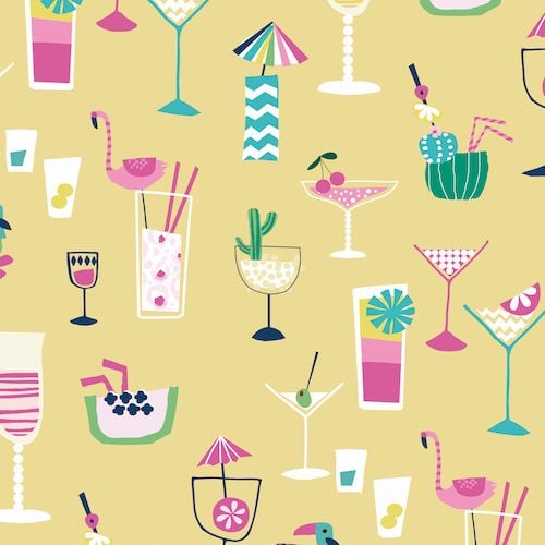 Ocean Drive Happy Hour Cocktail Drink Vacation Flamingos Tropical Miami Flo