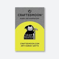 Crafted Moon Seam Reaper Enamel Pin Sarah Watts