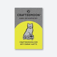 Crafted Moon Cat Lady Enamel Pin Sarah Watts