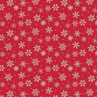 Merry & Bright Snowflakes Red Snowflake Christmas Snow Holiday Winter Cotton Fabric