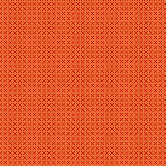 Handiwork Cross Stitch Tiger Orange Alison Glass Crosses Cotton Fabric