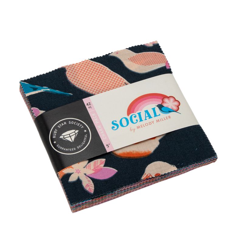 Ruby Star Society Social Spark Melody Miller Charm Pack 5 Inch Quilting Squ
