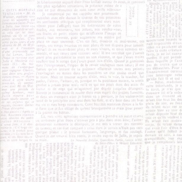 Moda Basics Compositions Newsprint White Text Blender Monochrome Cotton Fab
