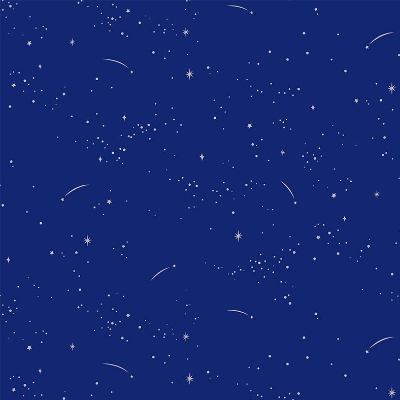 Lucky Charms Basics Shooting Stars Metallic Royal Blue Constellation Star F