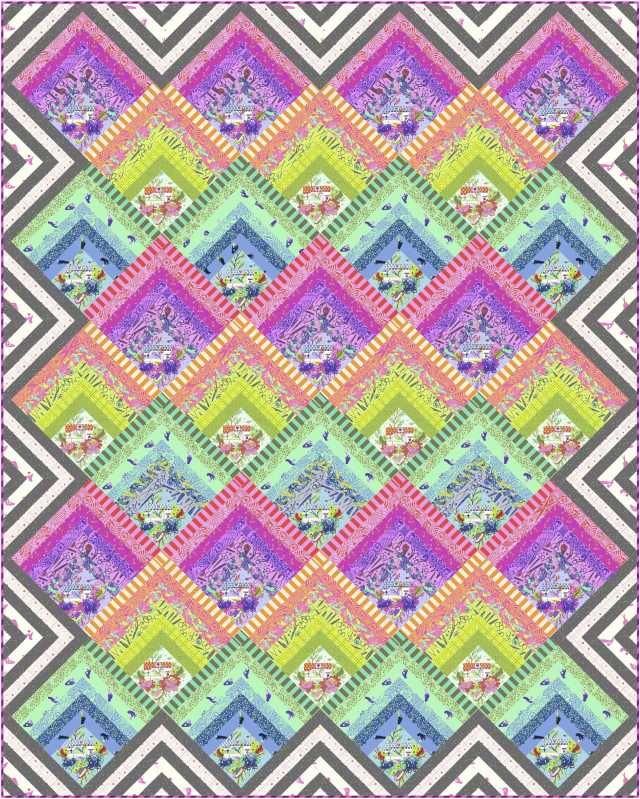 PRE-ORDER HomeMade Tula Pink Electric Slide Quilt Kit with Fabric and Print