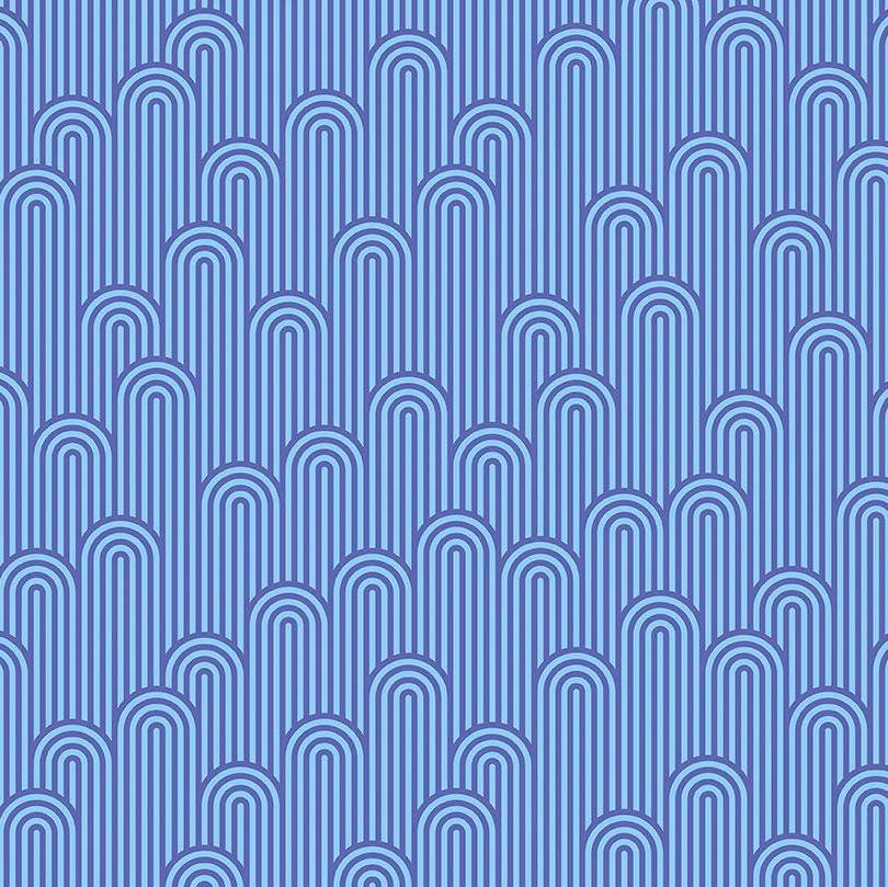 Tula Pink Zuma Tower 7 Geometric Aquamarine Stripe Cotton Fabric
