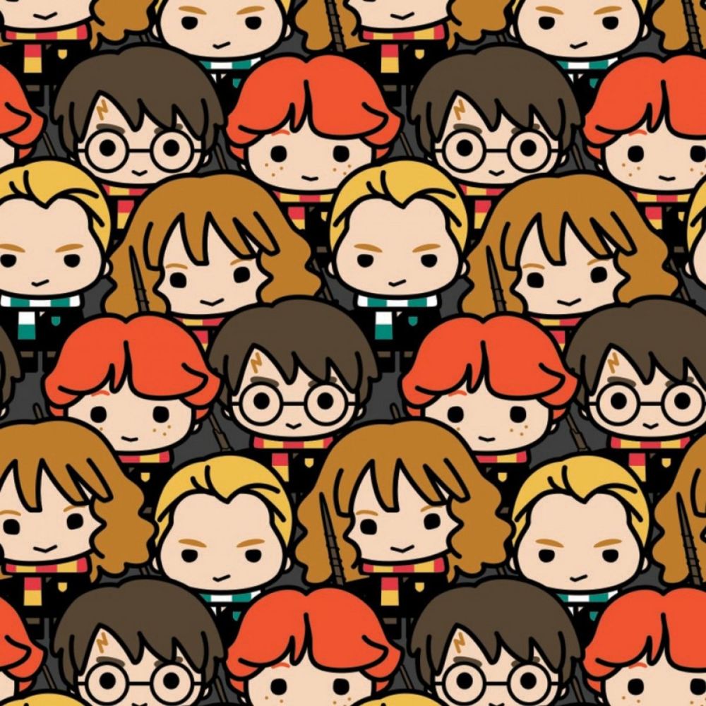 Harry Potter Kawaii Packed Character Hogwarts Magical Wizard Witch Cotton F