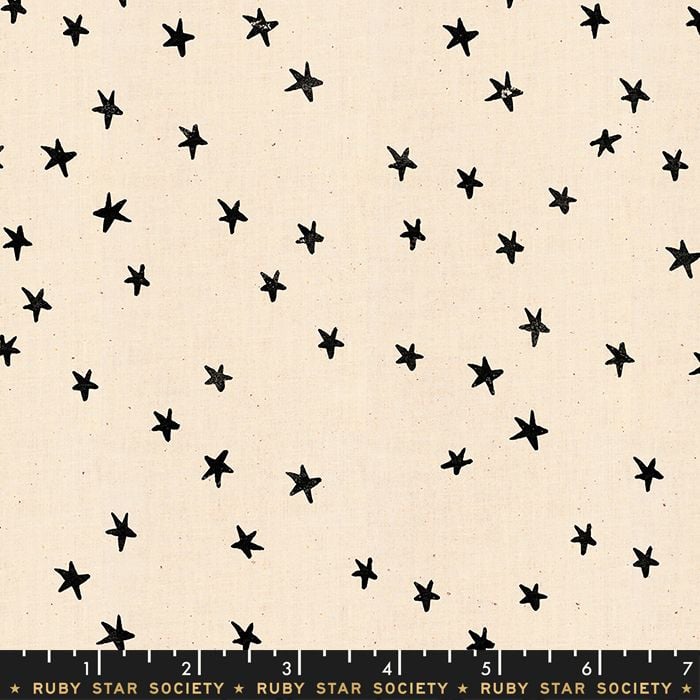 Darlings 2019 Starry Black Star Stars Ruby Star Society Cotton Fabric