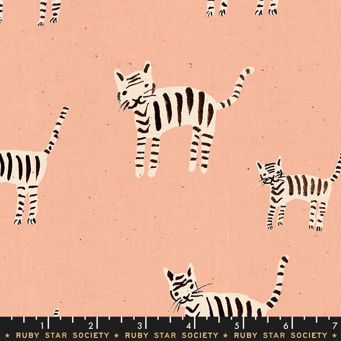 Darlings 2019 Tiger Stripes Warm Pink Ruby Star Society Cotton Fabric