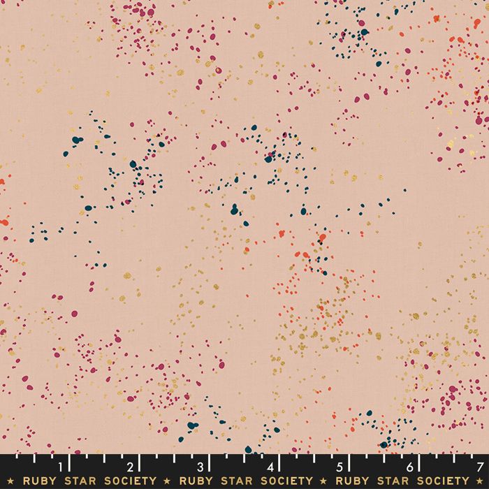 Speckled Sunstone Metallic Gold Spatter Texture Ruby Star Society Cotton Fabric RS5027 19M