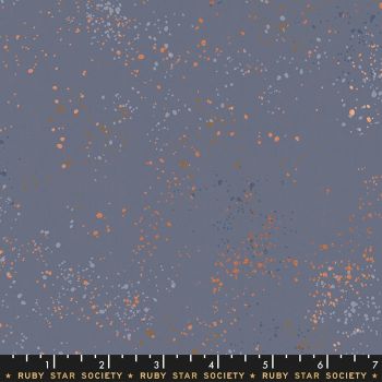 Speckled Denim Metallic Spatter Texture Ruby Star Society Cotton Fabric RS5027 52M