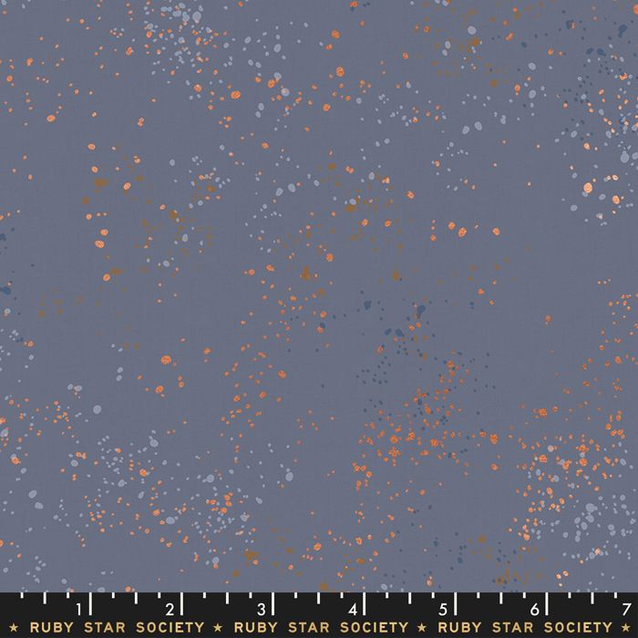 Speckled Denim Metallic Spatter Texture Ruby Star Society Cotton Fabric