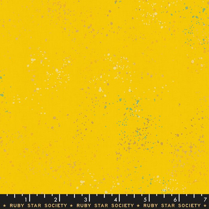 Speckled Sunshine Metallic Spatter Texture Ruby Star Society Cotton Fabric RS5027 71M