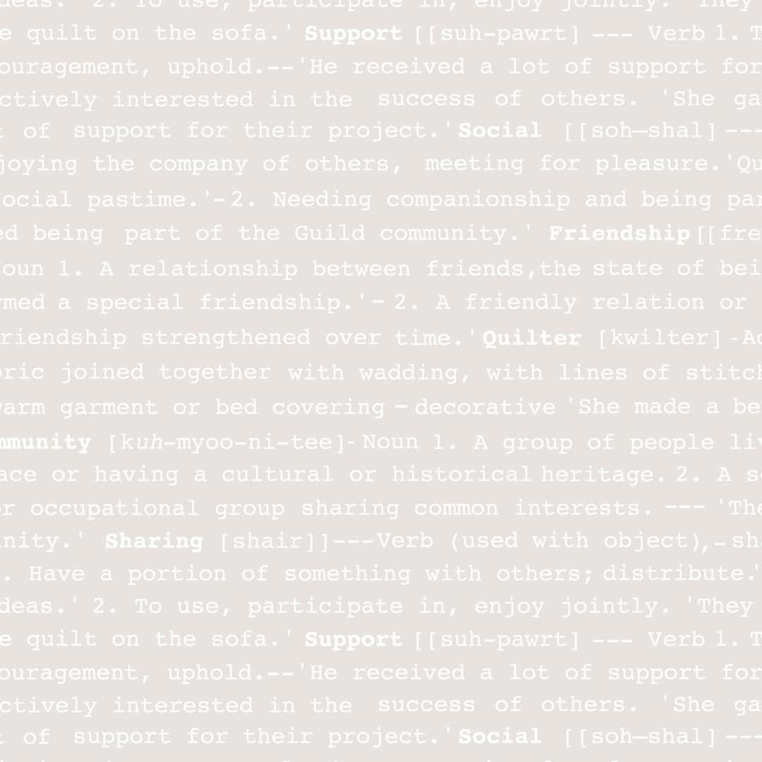 Great British Quilter Back to Basics Text Silver Grey Sarah Ashford Cotton