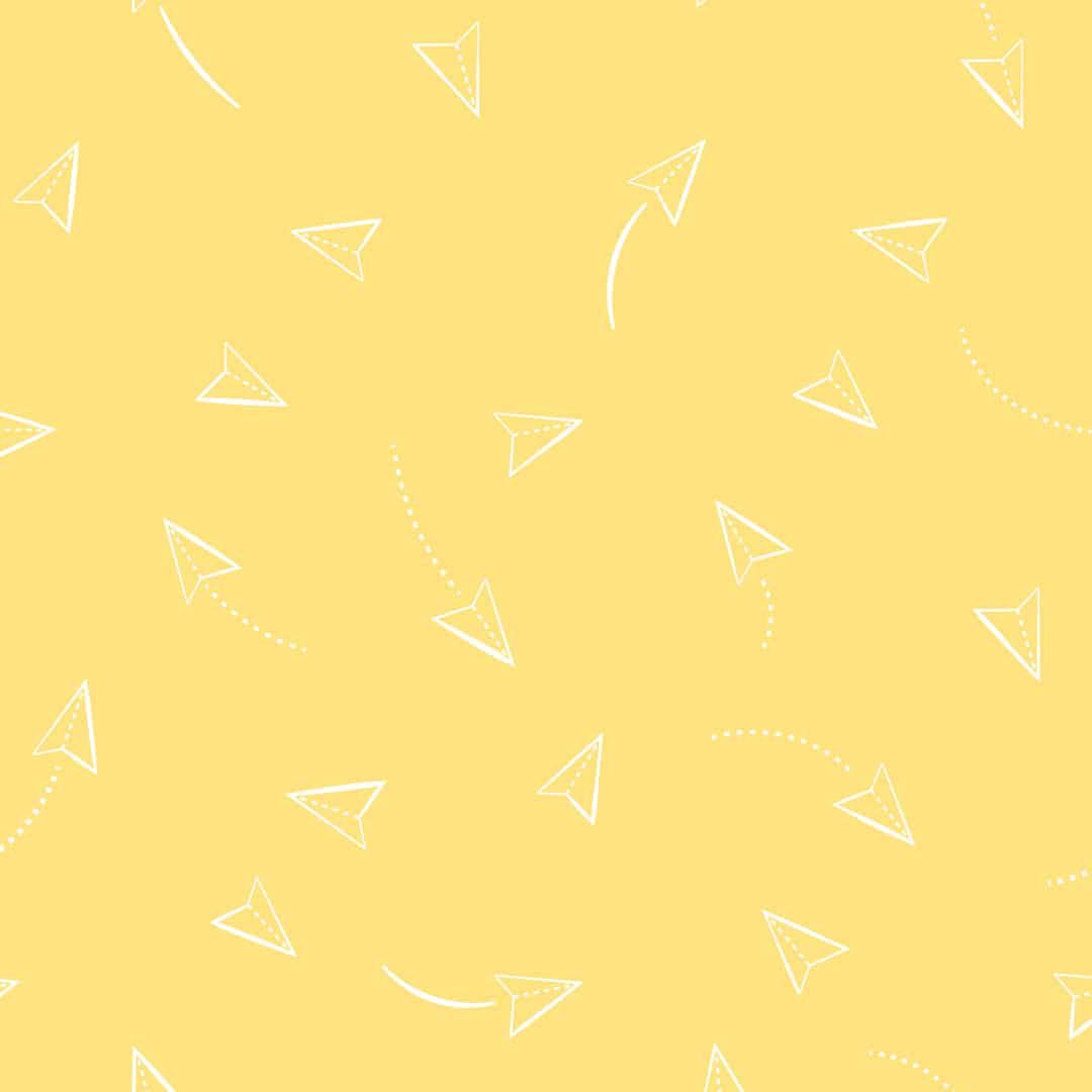 Great British Quilter Back to Basics Paper Planes Buttercup Yellow Sarah As