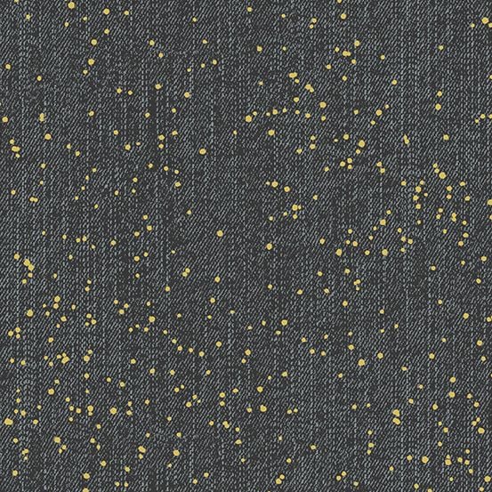 PRE-ORDER Almost Blue Spray Asphalt Metallic Libs Elliott Cotton Fabric