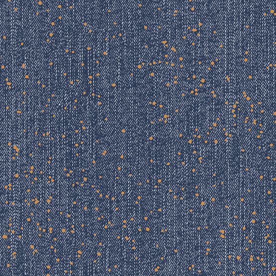PRE-ORDER Almost Blue Spray Rinsed Metallic Libs Elliott Cotton Fabric