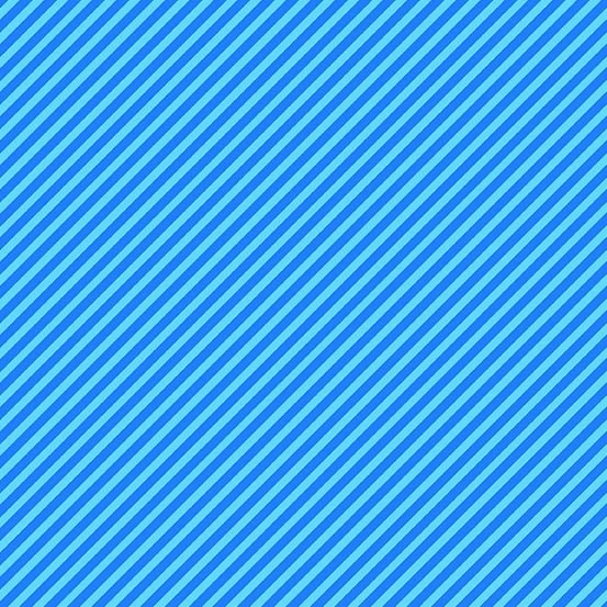 Sweet Shoppe Too Candy Stripe Electric Blue Bias Stripes Pinstripe Quilt Bi