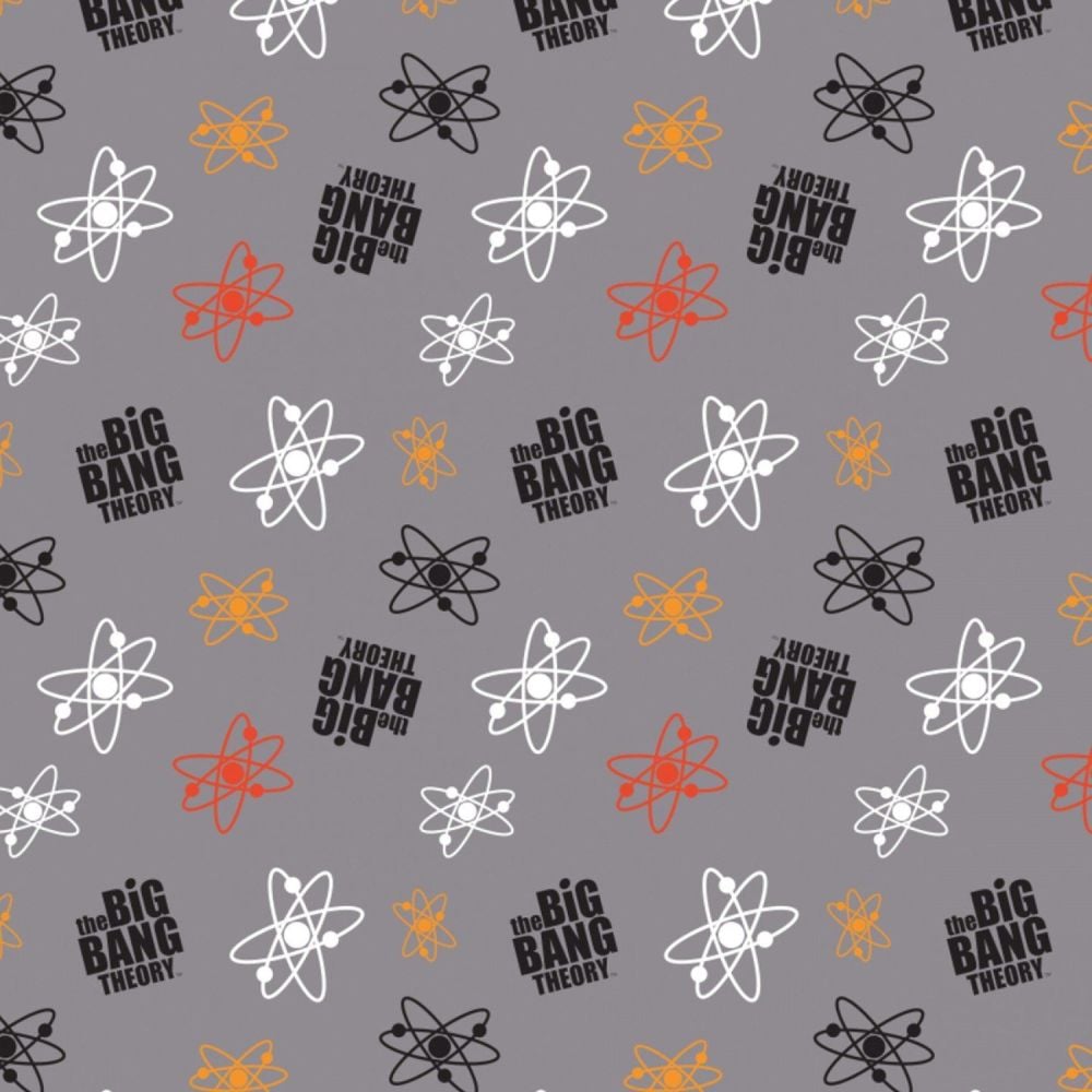 The Big Bang Theory Atoms Grey Logo Toss Sheldon Cooper Nerd Geek Science T