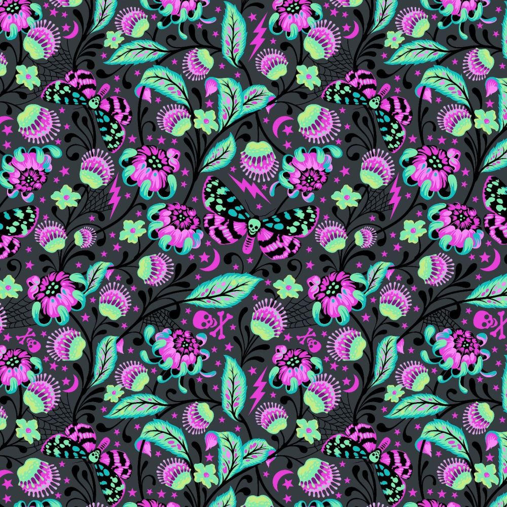 RARE Venus in Spirit Tula Pink De La Luna Skull Botanical Floral Butterfly