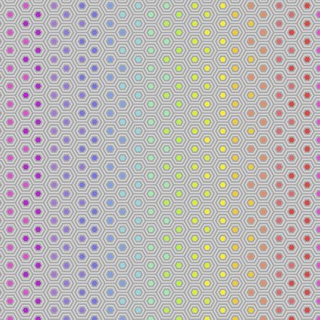 Tula Pink True Colors Hexy Rainbow Dove Ombre Hexagon Spot Cotton Fabric