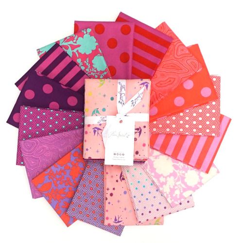 PRE-ORDER True Colors Tula Pink Flamingo 16 Fat Quarter Bundle Cotton Fabri