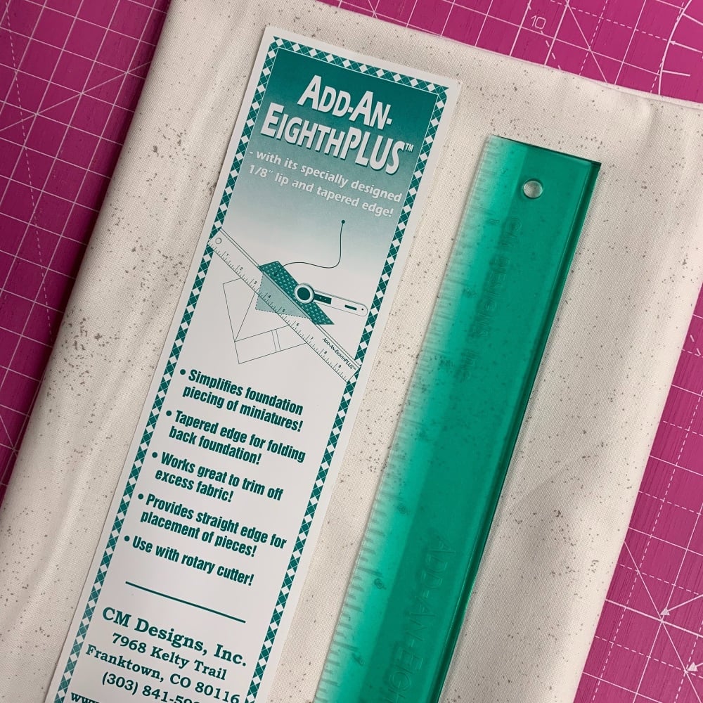 Add-An-Eighth Plus Ruler Add An Eighth For Foundation Paper Piecing by CM D